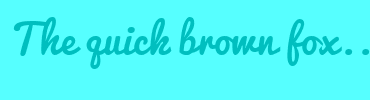 Image with Font Color 00BFBF and Background Color 56FFFF